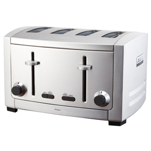 Sunbeam Cafe Series 4 Slice Toaster Stainless Steel TA9400