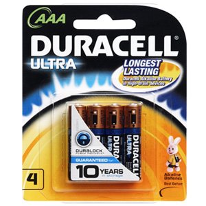 Duracell Ultra AAA Alkaline Battery x 4