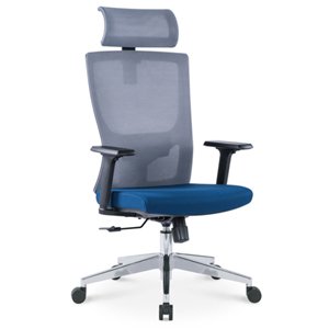 EKKIO Ava Office Chair Grey & Blue