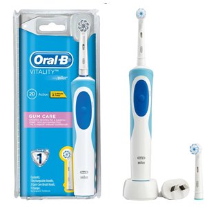 Oral-B Vitality Gum Care Rechargeable Electric Toothbrush w/ 2 Brush H