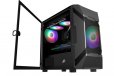 1st Player D3-A DK Series Micro ATX Tempered Glass Gaming Case Black