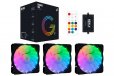 1st Player FireBase G1 3x 120mm RGB Case Cooling Fan Combo w/ Remote