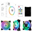 1st Player FireMoon M1 3x 120mm RGB Case Cooling Fan Combo w/ Remote