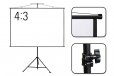 Akia Screens 110" 4:3 Dual Tripod Wall Hung Portable Projector Screen