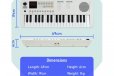 Axus Mini Keyboard 37 Key Keyboard - White