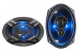 Boss Audio B69LED 6x9" 500W 3-Way Car Speakers Blue LED Glow (Pair)