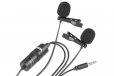Boya BY-M1DM Dual Lavalier Microphone Lapel 3.5mm For Smartphones DSLR