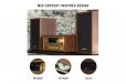 Crosley Parker FM Radio & CD Player with Bluetooth (Walnut)