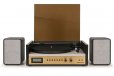 Crosley Coda Shelf System Turnable & Speakers Bluetooth CR7017A-BK4