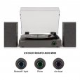 Crosley Zane 3-Speed Bluetooth Turntable with Speakers Black