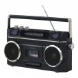 Crosley Blast Bluetooth Boombox, Cassette Player & AM/FM Radio, Black