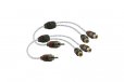DNA 1 Male RCA to 2 Female RCA Y Split Interconnect Audio Cable Blue