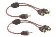 DNA 1 Male RCA to 2 Female RCA Y Split Interconnect Audio Cable Red
