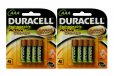 Duracell Active Charge Rechargeable AAA NiMH Battery x 8