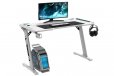 EKKIO RGB Gaming Desk Z Shape White 140cm