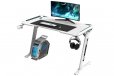 EKKIO RGB Gaming Desk Z Shape White 140cm