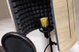Elite Sound Acoustic Microphone Isolation Shield Foam Screen Wood