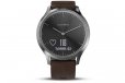 Garmin Vivomove HR Premium Smartwatch Black/Silver Leather Large