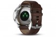 Garmin Vivomove HR Premium Smartwatch Black/Silver Leather Large