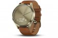 Garmin Vivomove HR Premium Smartwatch Gold w/ Leather Medium