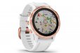 Garmin Fenix 6S Pro Smart Watch Rose Gold w/ White Band 010-02159-12