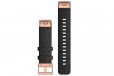 Garmin QuickFit 20 Heathered Black Nylon / Rose Gold Band 010-12874-00