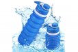 Hoklan 750ml Collapsible Sports Water Bottle Travel Camping Blue