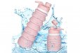 Hoklan 750ml Collapsible Sports Water Bottle Travel Camping Pink