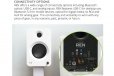 Kanto REN 200W Powered Speakers Bluetooth - Matte White, Pair