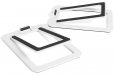 Kanto S2W Angled Desktop Speaker Stands for Small Speakers Pair White