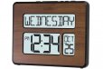 La Crosse Digital Back Light Wall Clock Walnut 513-1419BL-WA