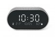 Lexon Ray Clock LCD Alarm Clock w Temp & Humidity Display - Alu Polish