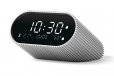 Lexon Ray Clock LCD Alarm Clock w Temp & Humidity Display - Alu Polish