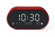Lexon Ray Clock Lcd Alarm Clock w Temp & Humidity Display - Red