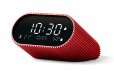 Lexon Ray Clock Lcd Alarm Clock w Temp & Humidity Display - Red