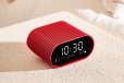 Lexon Ray Clock Lcd Alarm Clock w Temp & Humidity Display - Red
