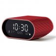 Lexon Ray Clock Lcd Alarm Clock w Temp & Humidity Display - Red