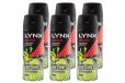 6 x LYNX 165ml DEODORANT BODYSPRAY COLLISION FRESH BERGAMOT