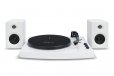mBeat Pro-M White Bluetooth Turntable Vinyl Record Player System