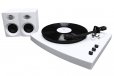 mBeat Pro-M White Bluetooth Turntable Vinyl Record Player System