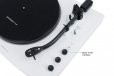 mBeat Pro-M White Bluetooth Turntable Vinyl Record Player System