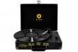 mBeat Woodstock Retro Turntable Player Briefcase Speaker Black