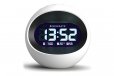 Newgate Centre Of The Earth Lcd Alarm Clock White