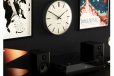 Newgate Radio City Wall Clock Bold Black Marker Dial - Matte Blizzard