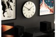 Newgate Radio City Wall Clock Bold Black Marker Dial - Matte Black