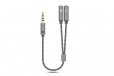 3.5mm Male to 2 Female Audio Jack Headset Microphone Splitter Cable