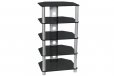 Studio Acoustics SAR544BB 5 Tier Black Glass AV Stand