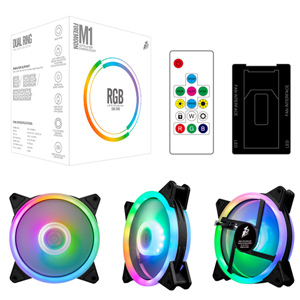 1st Player FireMoon M1 3x 120mm RGB Case Cooling Fan Combo w/ Remote