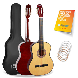 3rd Avenue Full Size Classical Guitar Pack - Natural