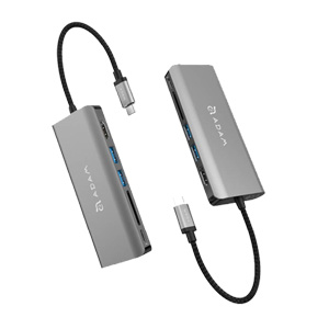 Adam Elements CASA A01 USB Type C 3.1 6 Port Hub Grey Aluminium